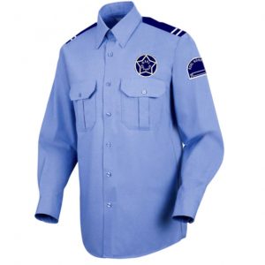 Uzun Kollu Güvenlik Gömlek Mavi